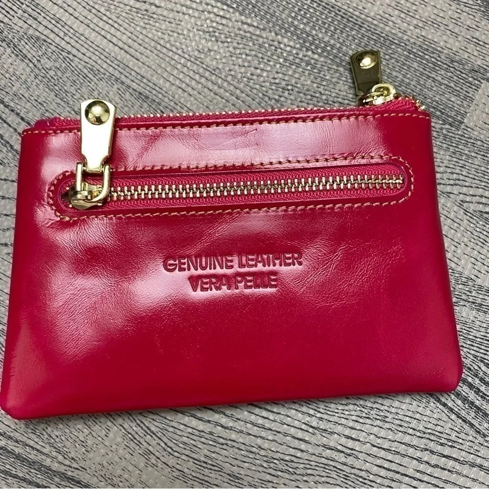 Vera Pelle Italian Leather Card/Key Purse